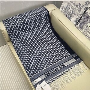 Dior Navy and White Scarf
